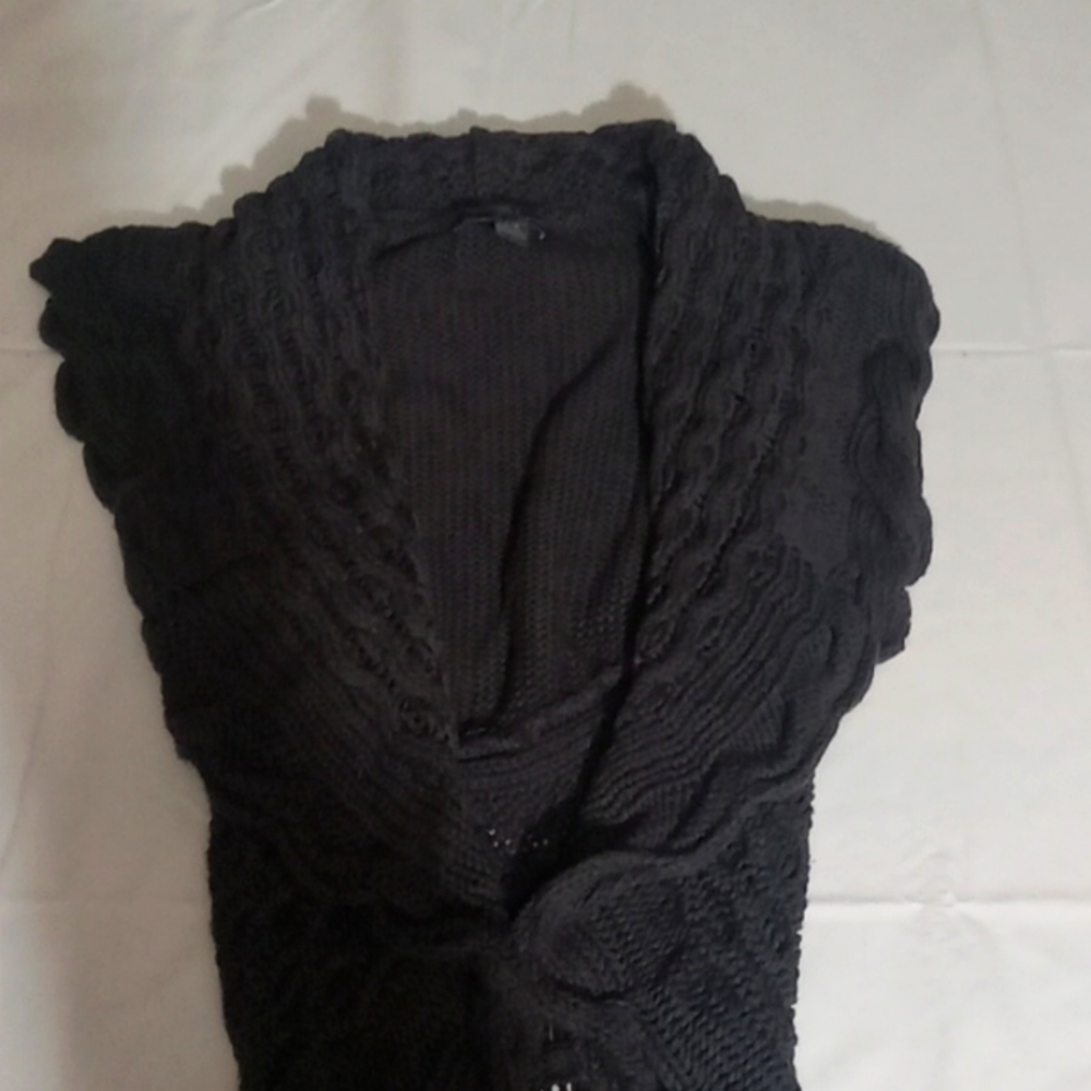 Large short sleeve crop top sweater